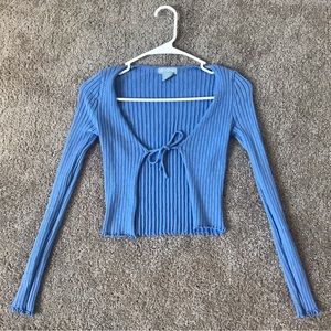Blue cardigan